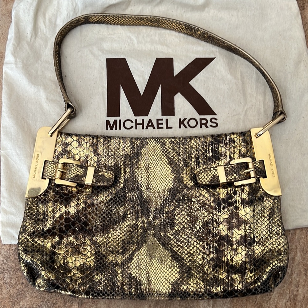 Michael Kors snakeskin handbag